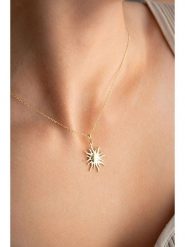 Heliophilia Pozłacany naszyjnik z zawieszką - dł. 42 cm rozmiar: onesize. Żółte naszyjniki Heliophilia, z materiału, pozłacane. Za 69.99 zł.