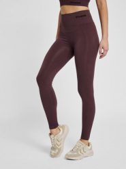 Damskie wysokie legginsy Hummel TIF. Brązowe legginsy Hummel, bez wzorów, z dzianiny. Za 160.50 zł.