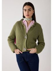 More & More Kardigan w kolorze oliwkowym rozmiar: 42. Brązowe swetry More & More, bez wzorów, ze splotem, bez ramiączek. Za 188.40 zł.