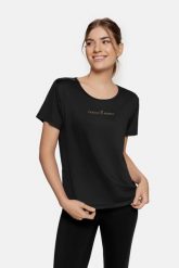 Bluzka sportowa na krótki rękaw Fog Cardiobunny. Czarne t-shirty sportowe Cardio Bunny, s, bez wzorów, z materiału, bez ramiączek, na fitness i siłownię. Za 36.99 zł.