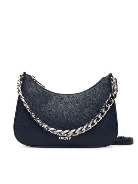 DKNY Torebka R52EAI10 Granatowy. Niebieskie torebki klasyczne DKNY, bez wzorów, ze skóry, bez dodatków. Za 397.99 zł.