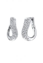 Elli Damski Pierścionek z Cyrkoniami Szlif Diamentowy Biały 925 Sterling Silver Kolczyki koła 1 ct. Białe kolczyki Elli, z cyrkonią, srebrne. Za 293.99 zł.