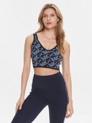 MICHAEL Michael Kors Top MR460U19Z6 Granatowy Slim Fit. Niebieskie topy MICHAEL Michael Kors, xs, bez wzorów, z wiskozy, bez kołnierzyka, bez ramiączek. Za 439.99 zł.