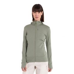 Bluza trekkingowa damska icebreaker Merino 260 Quantum IV. Zielone bluzy Icebreaker, xs, bez wzorów, z wełny, bez kaptura, trekkingowe. Za 719.99 zł.
