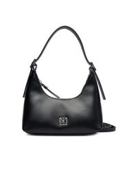 Calvin Klein Torebka Emblm Hw Lthr Mini LV04F3263G Czarny. Czarne torebki klasyczne Calvin Klein, bez wzorów, ze skóry, bez dodatków. Za 719.99 zł.