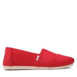 Tenisówki Toms. Czerwone trampki TOMS, bez wzorów, bez zapięcia. Za 219.99 zł.