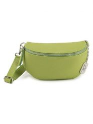 Anna Morellini Skórzana saszetka "Berenice" w kolorze zielonym - 25 x 14 x 1 cm rozmiar: onesize. Zielone nerki i saszetki Anna Morellini, bez wzorów, z materiału, sportowe, bez dodatków. Za 173.99 zł.