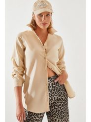 Bianco Lucci Koszula w kolorze beżowym rozmiar: S. Brązowe koszule Bianco Lucci, s, bez wzorów, bez kołnierzyka, bez ramiączek. Za 43.68 zł.