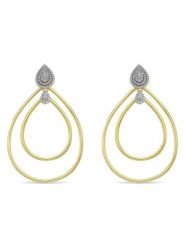 Luxenter Kolczyki-wkrętki z cyrkoniami rozmiar: onesize. Żółte kolczyki Luxenter, z cyrkonią, srebrne. Za 69.99 zł.