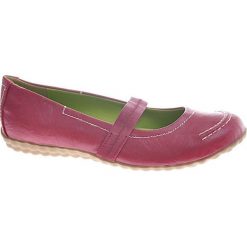 Bordowe damskie półbuty z paseczkiem /B3-2 12336 T085/ 37. Czerwone półbuty wsuwane Pantofelek24, bez wzorów, bez obcasa. Za 15.90 zł.