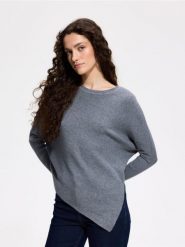 Sweter z bawełną - szary. Szare swetry Reserved, l, bez wzorów, z bawełny, bez ramiączek. Za 119.99 zł.