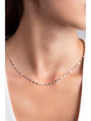 Heliophilia Srebrny naszyjnik z elementami ozdobnymi - dł. 42 cm rozmiar: onesize. Szare naszyjniki Heliophilia, z materiału, srebrne. Za 86.99 zł.