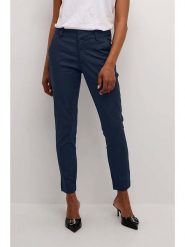 Kaffe Spodnie chino w kolorze granatowym rozmiar: 40. Niebieskie chinosy Kaffe, bez wzorów, z podwyższonym stanem. Za 139.95 zł.