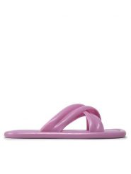 Melissa Klapki Cali + Larroude Ad 33605 Fioletowy. Fioletowe klapki Melissa, bez wzorów, z tworzywa sztucznego, bez obcasa, bez zapięcia. Za 369.99 zł.