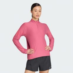 Bluza adi365 Iconic Running 1/2 Zip. Czarne bluzy bez kaptura adidas, m, bez wzorów, z dzianiny, bez kaptura, do biegania, climacool (adidas). Za 219.00 zł.