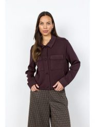 Soyaconcept Kurtka koszulowa "Banu" w kolorze ciemnobrązowym rozmiar: XL. Brązowe kurtki Soyaconcept, xl, bez wzorów, bez kaptura. Za 219.95 zł.