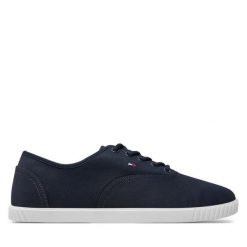 Tenisówki Tommy Hilfiger. Niebieskie trampki Tommy Hilfiger, bez wzorów, bez zapięcia. Za 329.99 zł.