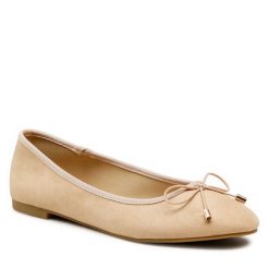 Baleriny Jenny Fairy. Brązowe baleriny Jenny Fairy, bez wzorów, bez obcasa, bez zapięcia. Za 49.99 zł.
