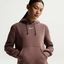 Bluza sportowa damska Nike HF6839502. Brązowe bluzy z kapturem Nike, m, bez wzorów, z bawełny, z kapturem, na fitness i siłownię. Za 446.00 zł.