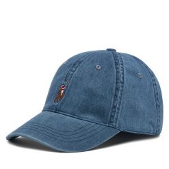 Czapka z daszkiem Polo Ralph Lauren. Niebieskie czapki z daszkiem Polo Ralph Lauren, bez wzorów. Za 319.99 zł.