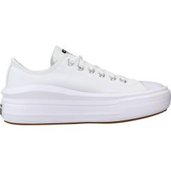 Trampki damskie Converse Chuck Taylor All Star Move OX. Białe trampki Converse, bez wzorów, z materiału, retro, bez zapięcia. Za 406.05 zł.