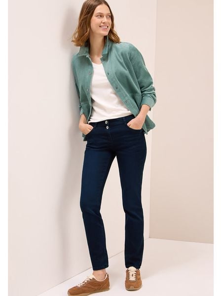 Cecil Dżinsy - Slim fit - w kolorze granatowym rozmiar: W26/L32. Niebieskie jeansy Cecil, l, z aplikacjami, ze skóry, klasyczne. Za 148.61 zł.