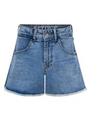 Retour Szorty dżinsowe "Coco" w kolorze niebieskim rozmiar: 170. Niebieskie szorty Retour, z aplikacjami, ze skóry. Za 82.44 zł.