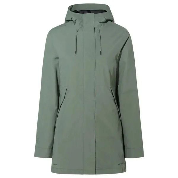 Parka dla kobiet VAUDE Coreway. Zielone płaszcze Vaude, bez wzorów, z materiału, biznesowe, z kapturem. Za 1,099.00 zł.