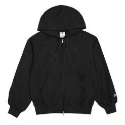 Bluza Rozpinana Damska Jeden Kolor. Czarne bluzy Champion, bez wzorów, bez ramiączek, bez kaptura. Za 318.99 zł.