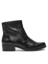 Caprice Botki 9-25335-43 Czarny. Czarne botki Caprice, bez wzorów, ze skóry, bez obcasa, na płaskiej podeszwie, bez zapięcia. Za 539.99 zł.
