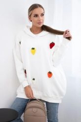 Bluza ocieplana z motywem truskawek ecru. Bluzy KESI, l, bez wzorów, z bawełny, bez kaptura. Za 313.67 zł.
