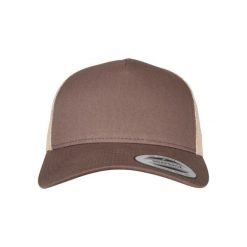 Czapka Flexfit 5-panel retro 2-tone. Brązowe czapki z daszkiem FLEXFIT, bez wzorów, retro. Za 88.00 zł.