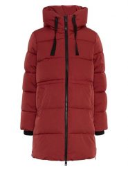 MOSS COPENHAGEN Płaszcz zimowy "Mola Pavinaria" w kolorze czerwonym rozmiar: L/XL. Czerwone płaszcze Moss Copenhagen, na zimę, l, bez wzorów, z puchu, bez kaptura. Za 347.99 zł.