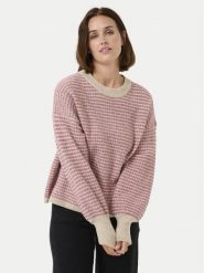Kaffe Sweter Ellery 10509032 Różowy Loose Fit. Czerwone swetry Kaffe, xxl, bez wzorów, z syntetyku, bez ramiączek. Za 149.99 zł.
