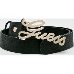 Guess Jeans - Pasek Brooklyn. Czarne paski marki Guess Jeans, z aplikacjami, z jeansu. W wyprzedaży za 159.90 zł.