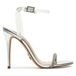 Sandały Steve Madden. Szare sandały Steve Madden, bez wzorów, bez obcasa, na szpilce, bez zapięcia. Za 399.99 zł.