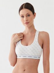 Guess Biustonosz top Carrie O97C01 KBOE1 Biały. Białe biustonosze Guess, z aplikacjami, z bawełny. Za 99.99 zł.