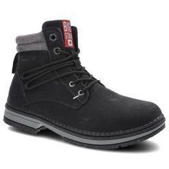Czarne Trapery Big Star Damskie Stylowe Obuwie. Czarne botki BIG STAR, bez wzorów, eleganckie, bez obcasa, bez zapięcia. Za 139.00 zł.
