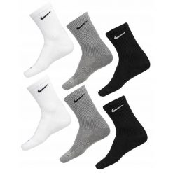 Skarpety Nike Everyday Cushioned 6 par. Brązowe skarpetki Nike, bez wzorów. Za 106.00 zł.