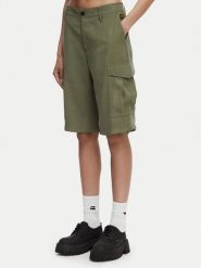 G-Star Raw Szorty materiałowe Bermuda Cargo D29016-D522 Zielony ciemny Relaxed Fit. Zielone szorty G-Star, bez wzorów, z bawełny, retro. Za 338.99 zł.