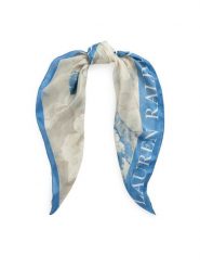 LAUREN RALPH LAUREN Chusta 454972545001 Beżowy. Brązowe chusty Lauren Ralph Lauren, bez wzorów, z jedwabiu. Za 449.99 zł.