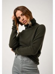 AUTHENTIC CASHMERE Kaszmirowy golf "Linda" w kolorze zielonym rozmiar: XXL. Zielone swetry AUTHENTIC CASHMERE, xxl, bez wzorów, z kaszmiru, bez ramiączek. Za 507.45 zł.