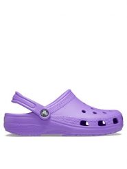 Crocs Klapki Classic Clog 10001 Fioletowy. Fioletowe klapki Crocs, bez wzorów, z tworzywa sztucznego, bez obcasa, bez zapięcia. Za 239.99 zł.