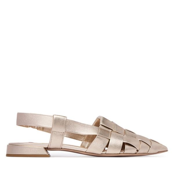 Baleriny HÖGL. Żółte baleriny Högl, bez wzorów, bez obcasa, bez zapięcia. Za 839.99 zł.