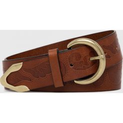 MAX&Co. pasek skórzany damski kolor brązowy. Brązowe paski MAX&Co., bez wzorów. Za 519.99 zł.