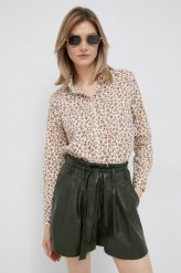 Pepe Jeans koszula bawełniana Nicoleta damska regular z kołnierzykiem klasycznym. Koszule Pepe Jeans, l, bez wzorów, z bawełny, klasyczne, bez kołnierzyka, bez ramiączek. W wyprzedaży za 219.99 zł.