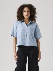 Levi's Koszula w kolorze błękitnym rozmiar: M. Niebieskie koszule Levi's, m, bez wzorów, z bawełny, bez kołnierzyka, bez ramiączek. Za 149.95 zł.