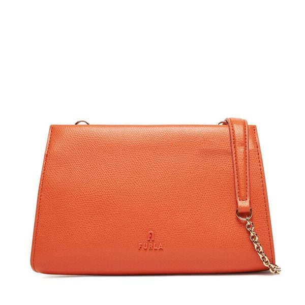 Torebka Furla. Brązowe kopertówki Furla, bez wzorów, wizytowe, bez dodatków. Za 519.99 zł.