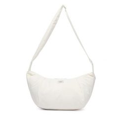 Torebka Guess Jeans. Białe listonoszki Guess Jeans, z aplikacjami, z jeansu, bez dodatków. Za 279.99 zł.