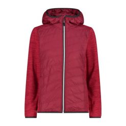 Damska kurtka z kapturem CMP. Czerwone kurtki CMP, bez wzorów, z puchu, z kapturem. Za 382.50 zł.
